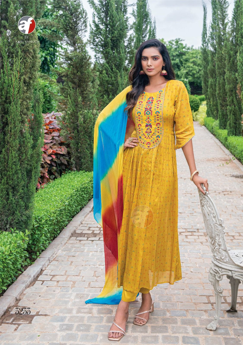 Anju Fabrics Bandhan Vol 3 Chiffon Heavy Embroidery With Beautiful Readymade Suits