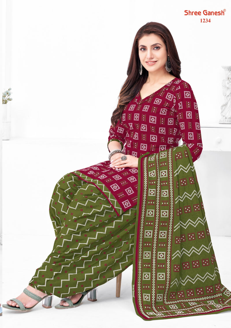 Shree Ganesh Bandhani Vol 2 Cotton Printed Patiyala Suits