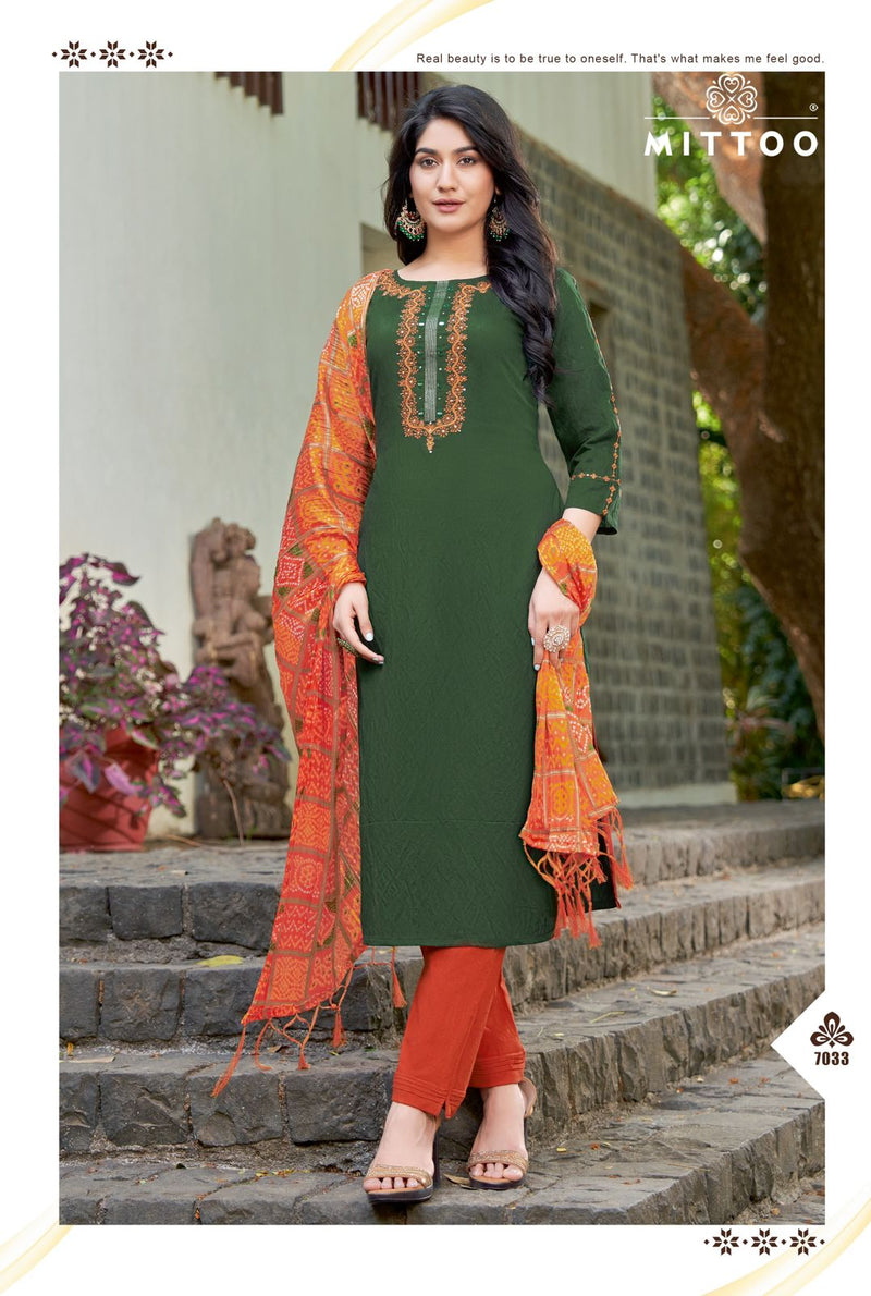 Mittoo Bansri Vol 4 Rayon Handwork Designer Fancy Kurti Collection