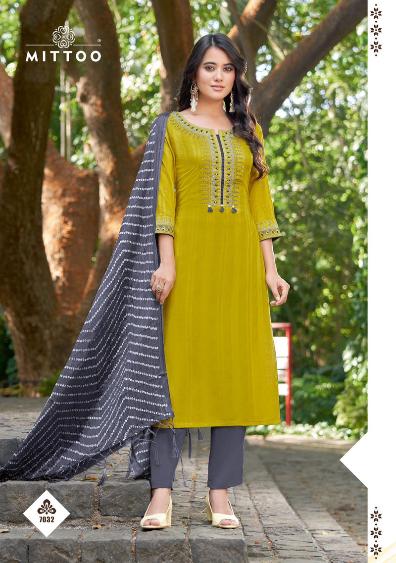 Mittoo Bansri Vol 4 Rayon Handwork Designer Fancy Kurti Collection