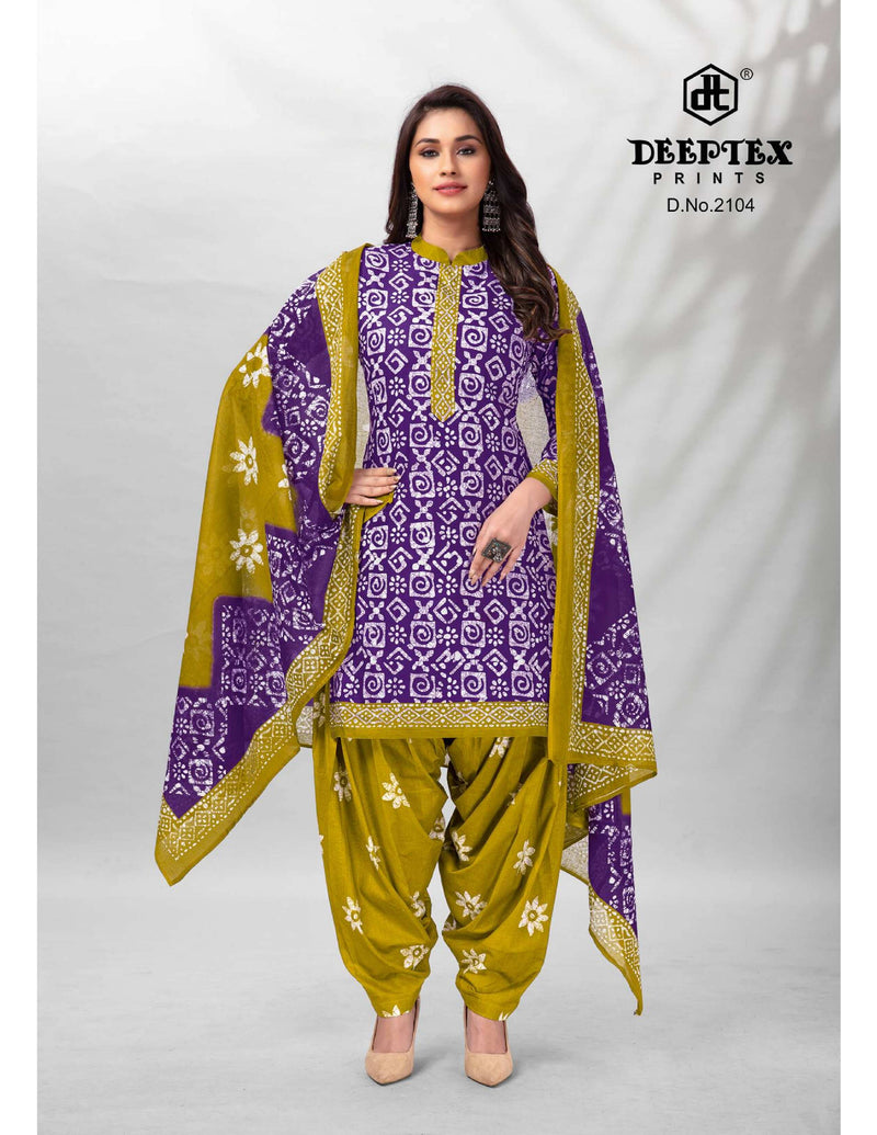 Deeptex Prints Batik Plus Vol 21 Cotton Printed Patiyala Suits