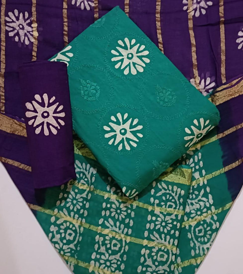 Jj Creation Premium Cotton Work Batik Suits Edition Vol 1 Cambric Cotton Dress