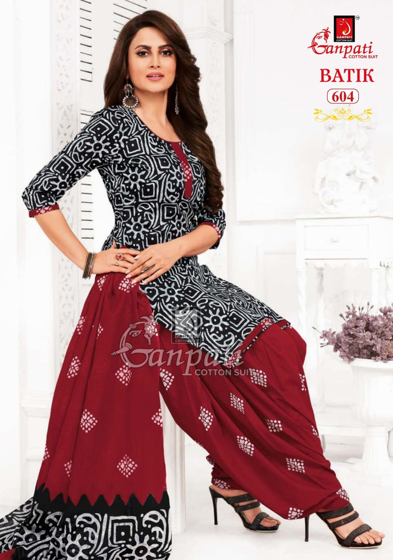 Ganpati Batik Vol 6 Cotton Printed Patiyala Salwar Suits Work Salwar Kameez
