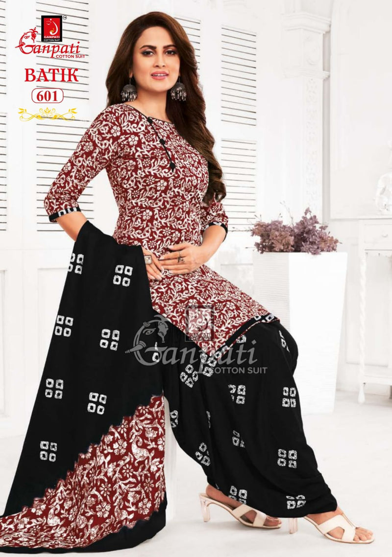 Ganpati Batik Vol 6 Cotton Printed Patiyala Salwar Suits Work Salwar Kameez