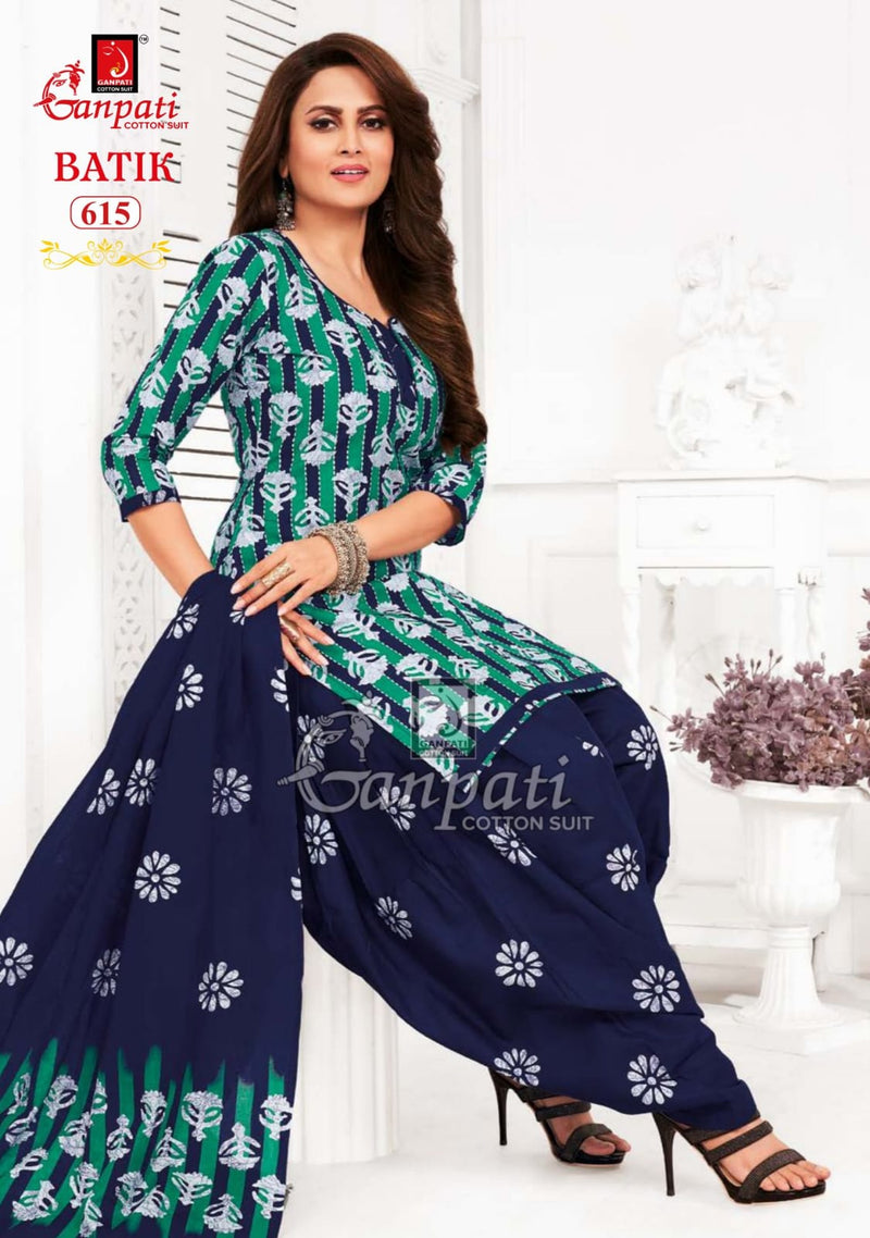 Ganpati Batik Vol 6 Cotton Printed Patiyala Salwar Suits Work Salwar Kameez