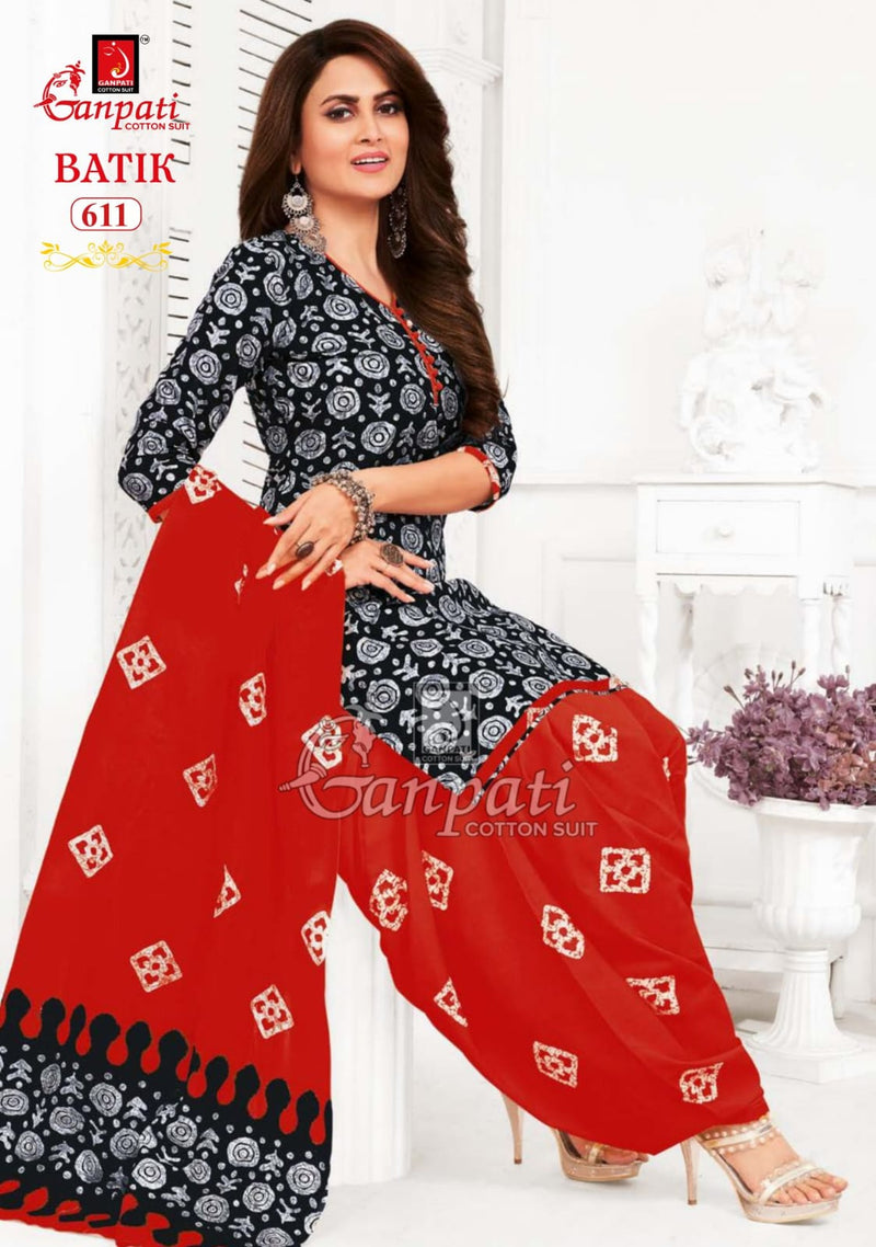 Ganpati Batik Vol 6 Cotton Printed Patiyala Salwar Suits Work Salwar Kameez
