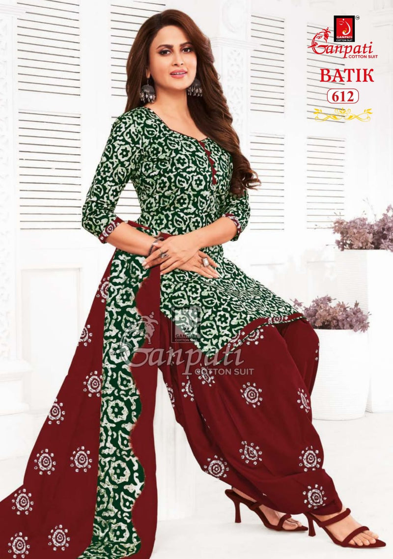 Ganpati Batik Vol 6 Cotton Printed Patiyala Salwar Suits Work Salwar Kameez