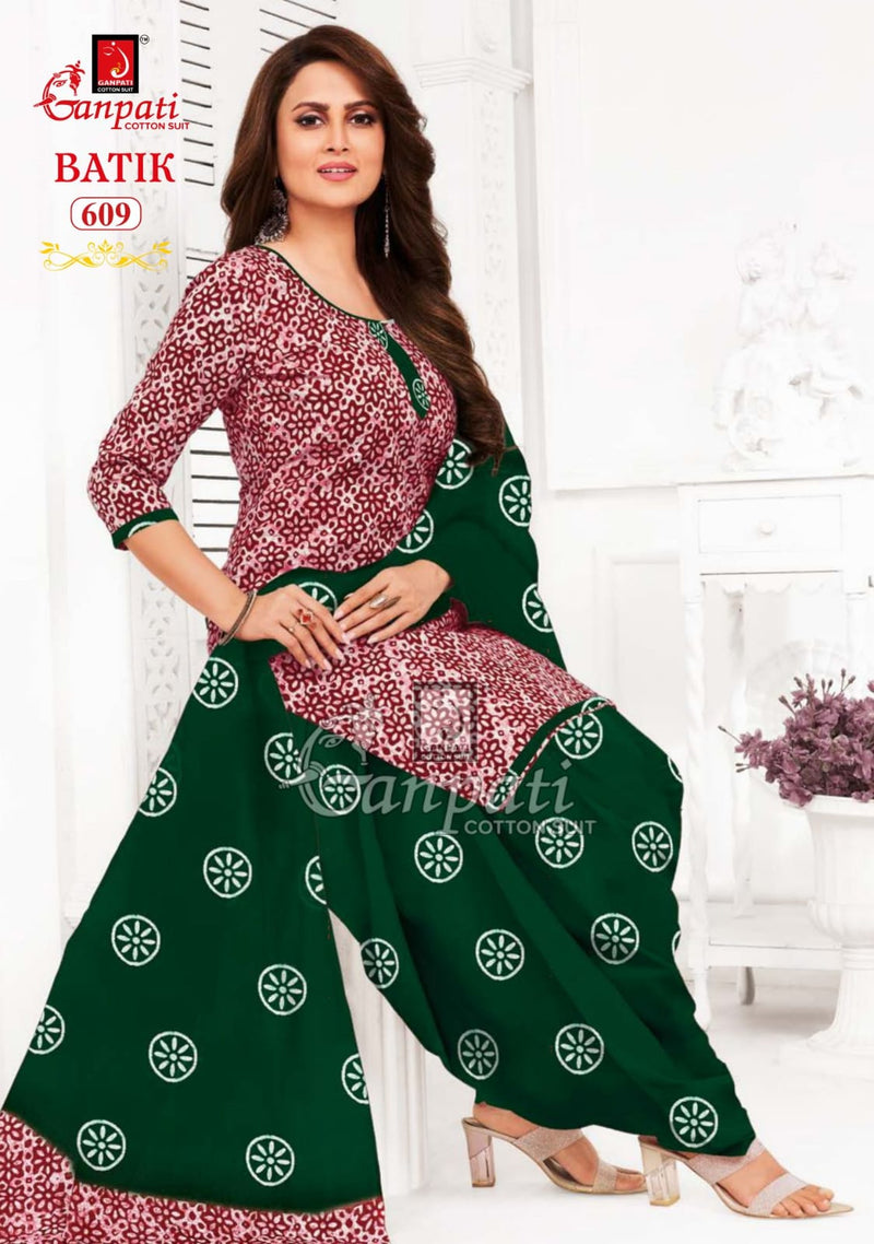 Ganpati Batik Vol 6 Cotton Printed Patiyala Salwar Suits Work Salwar Kameez
