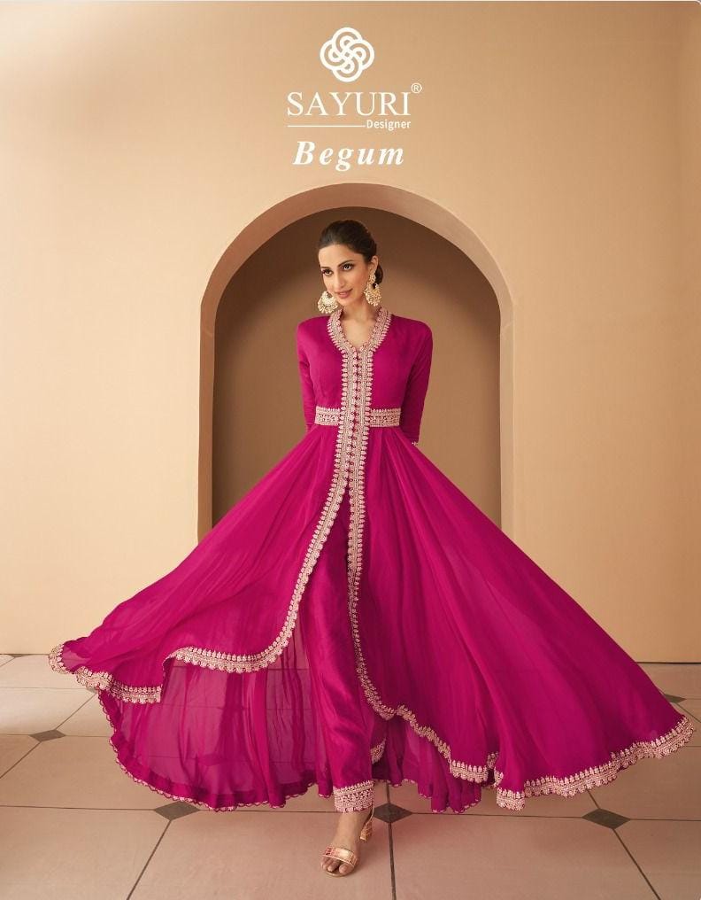 Sayuri Designer Begum Georgette Heavy Embroidery Fancy Partywear Kurti