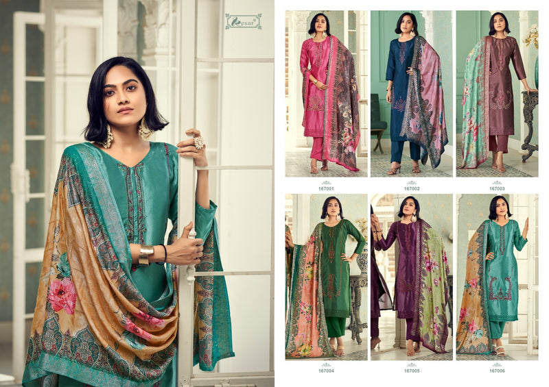Kesar Begum Pure Viscose Russian Silk Heavy Embroidery Daman Boring Work Fancy Partywear Salwar Suits