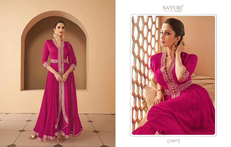 Sayuri Designer Begum Georgette Heavy Embroidery Fancy Partywear Kurti