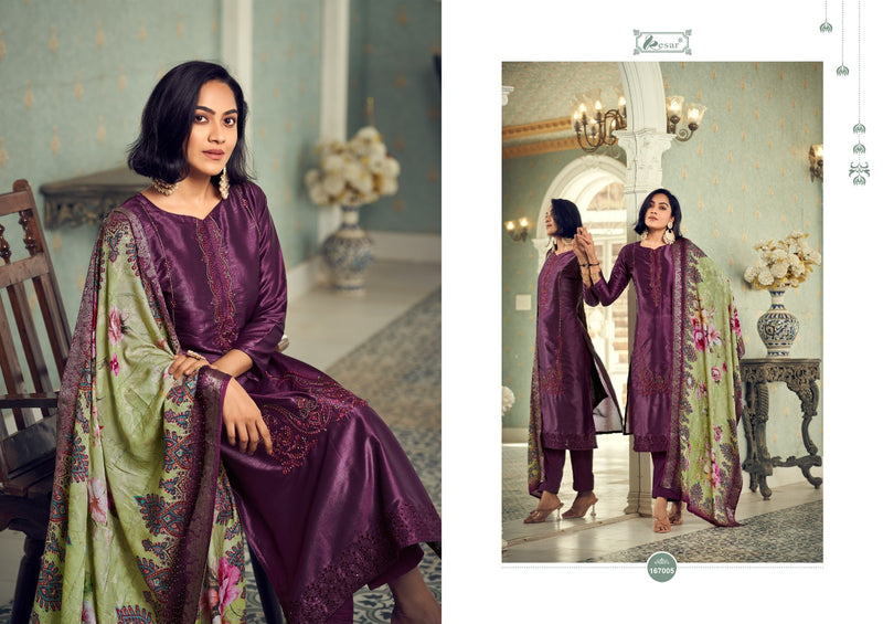 Kesar Begum Pure Viscose Russian Silk Heavy Embroidery Daman Boring Work Fancy Partywear Salwar Suits