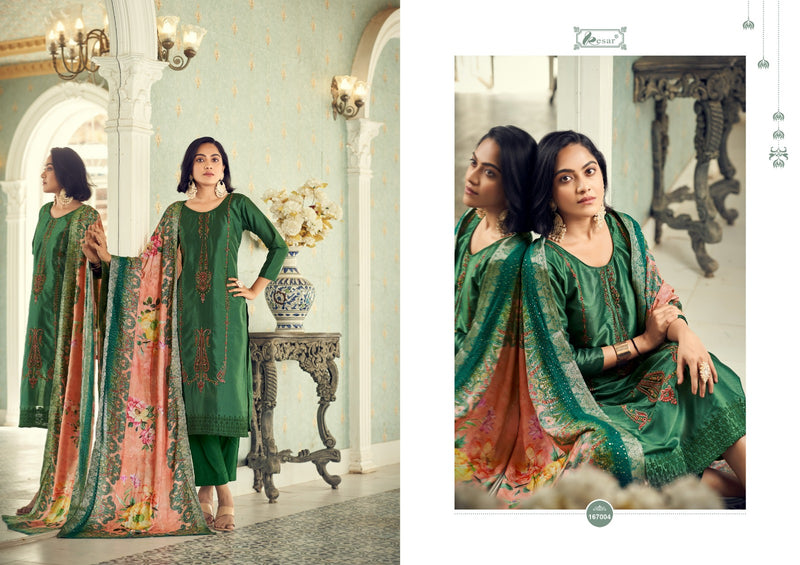 Kesar Begum Pure Viscose Russian Silk Heavy Embroidery Daman Boring Work Fancy Partywear Salwar Suits