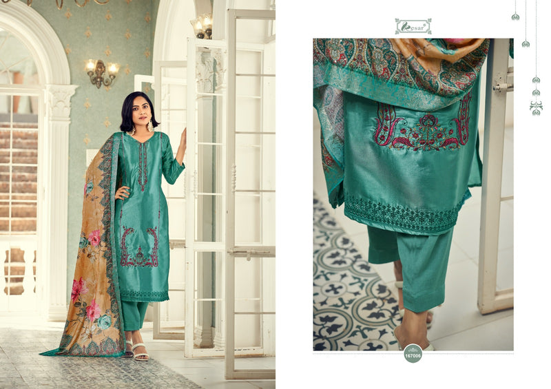 Kesar Begum Pure Viscose Russian Silk Heavy Embroidery Daman Boring Work Fancy Partywear Salwar Suits