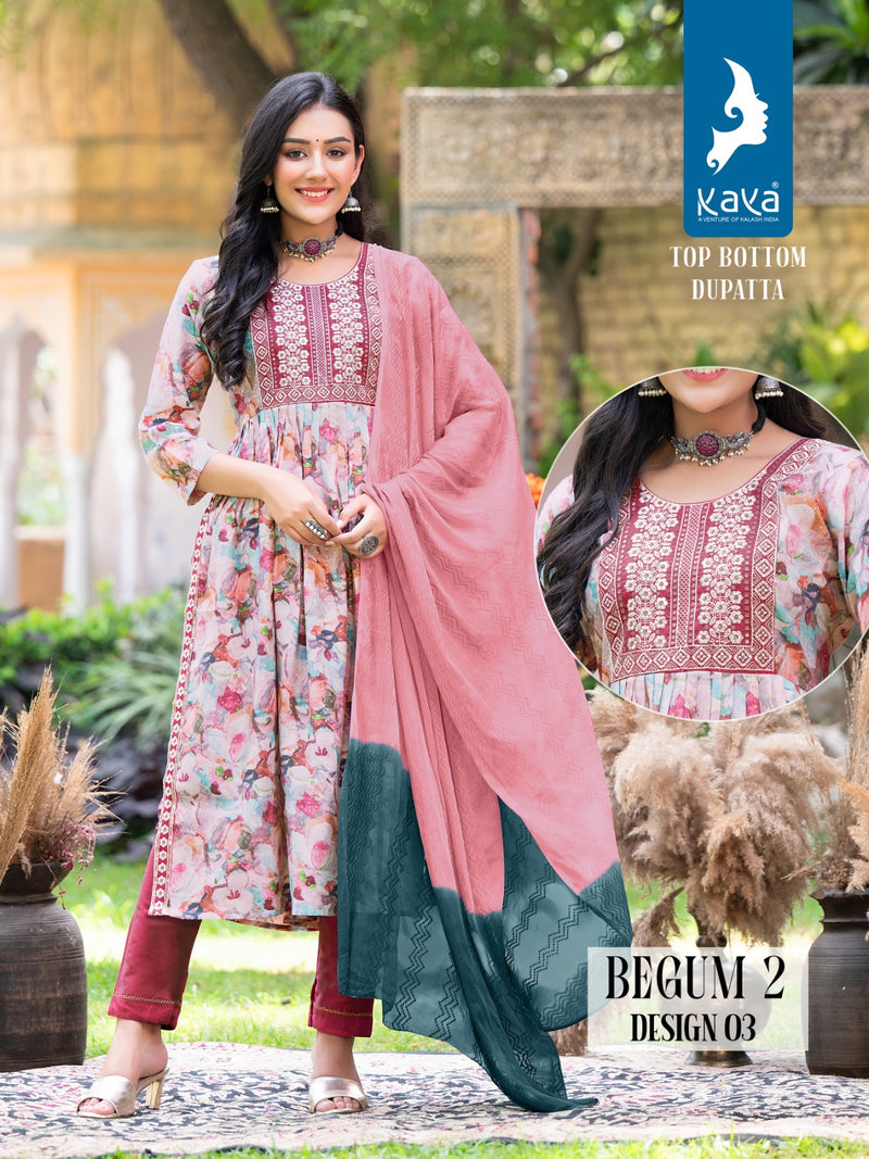 Kaya Begum Vol 2 Modal Print Fancy Designer Naira Cut Kurti Collection