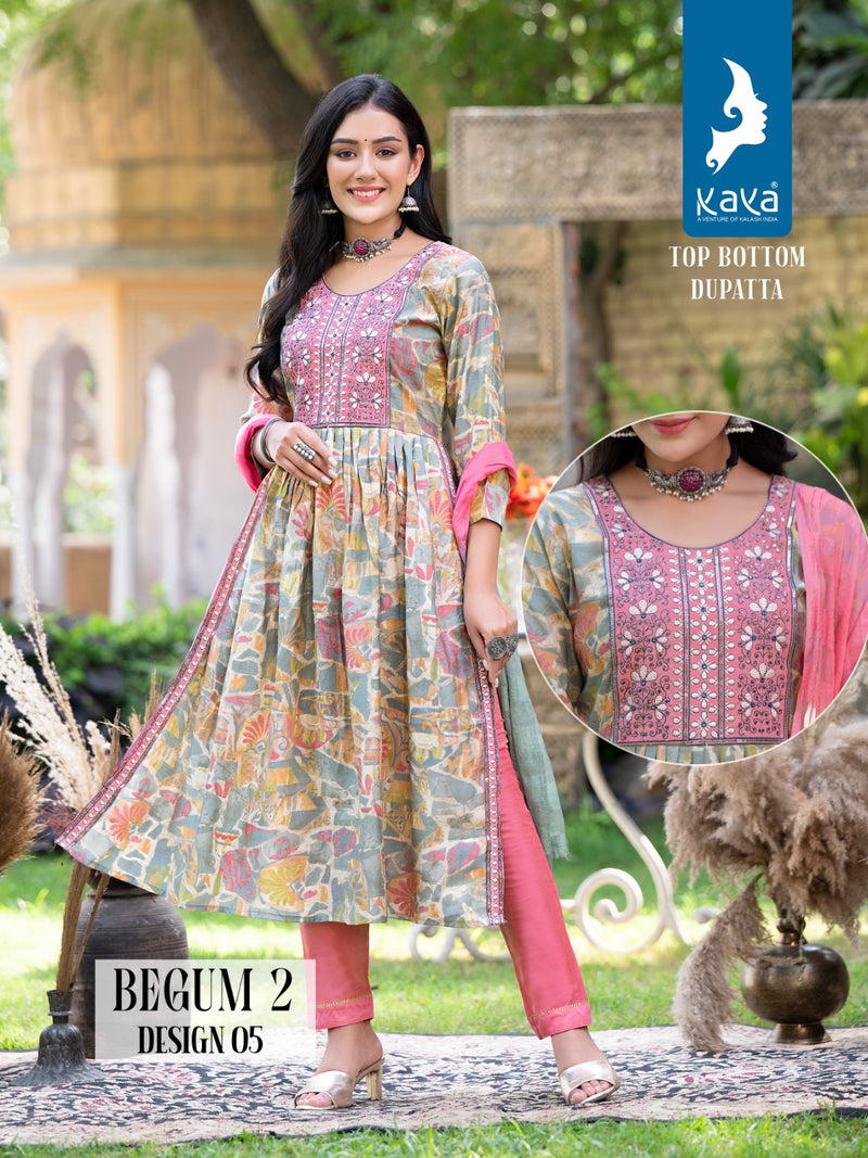 Kaya Begum Vol 2 Modal Print Fancy Designer Naira Cut Kurti Collection