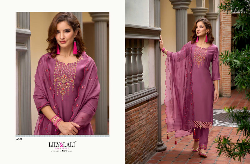 Lily And Lali Bella Silk Handwork On Milan Cotton Beautiful Designer Suit Collection