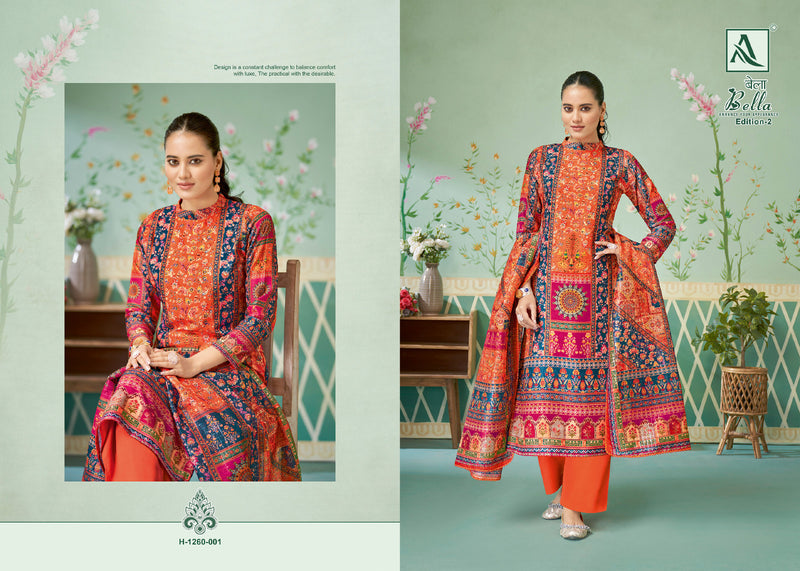 Alok Suits Bella Vol 2 Muslin Designer Prints With Swarovski Work Suits