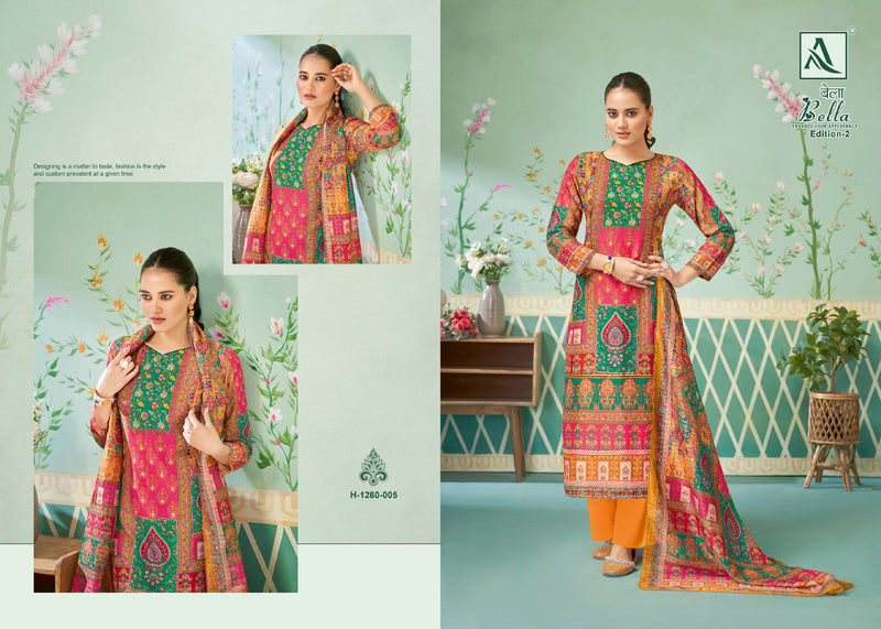 Alok Suits Bella Vol 2 Muslin Designer Prints With Swarovski Work Suits