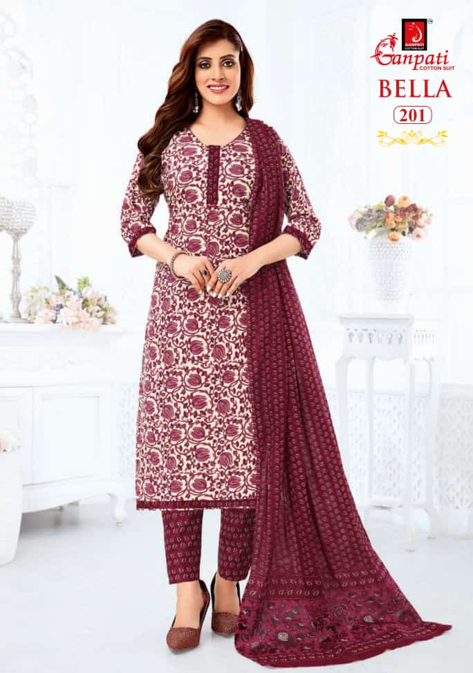 Ganpati Bella Vol 2 Cotton Printed Regular Wear Salwar Suits Collection