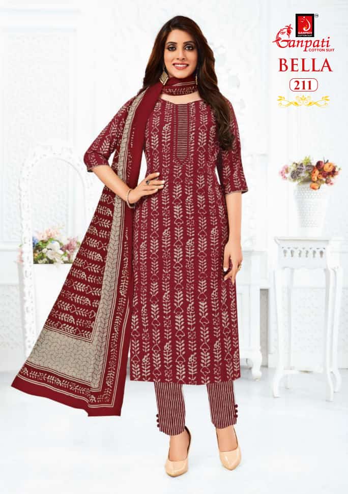 Ganpati Bella Vol 2 Cotton Printed Regular Wear Salwar Suits Collection