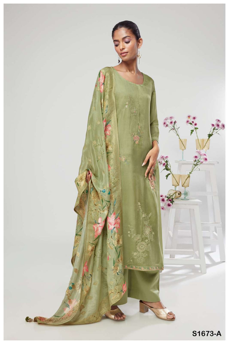 Ganga Daamini 1673 Silk Embroidery Designer Traditional Style Party Wear Suits