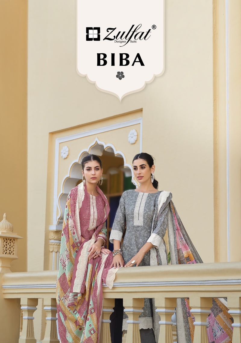 Zulfat Designer Studio Biba Cotton Fancy Designer Prints Salwar Suits