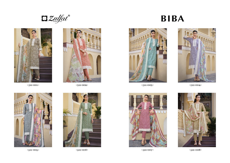 Zulfat Designer Studio Biba Cotton Fancy Designer Prints Salwar Suits