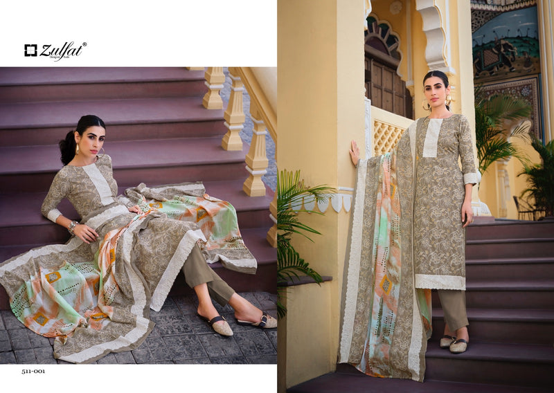 Zulfat Designer Studio Biba Cotton Fancy Designer Prints Salwar Suits