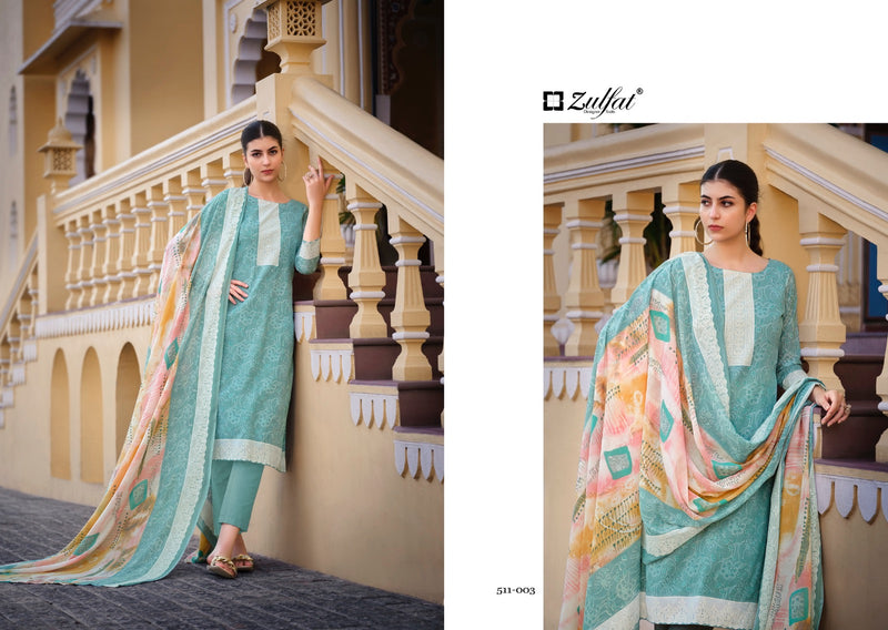 Zulfat Designer Studio Biba Cotton Fancy Designer Prints Salwar Suits