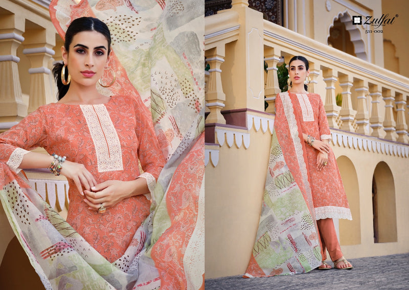 Zulfat Designer Studio Biba Cotton Fancy Designer Prints Salwar Suits