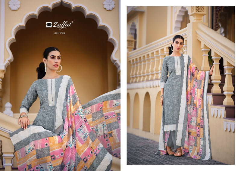 Zulfat Designer Studio Biba Cotton Fancy Designer Prints Salwar Suits