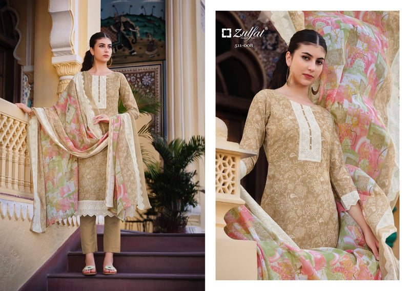 Zulfat Designer Studio Biba Cotton Fancy Designer Prints Salwar Suits