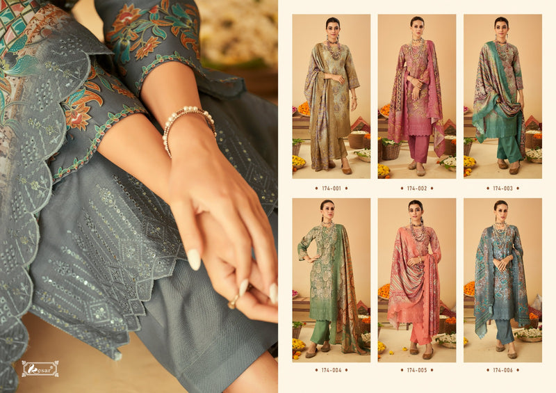 Kesar Bin Saeed Lawn Digital Print Daman Heavy Boring Embroidery Scalping Fancy Partywear Salwar Suits