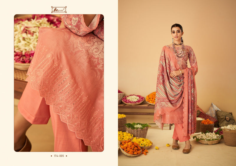 Kesar Bin Saeed Lawn Digital Print Daman Heavy Boring Embroidery Scalping Fancy Partywear Salwar Suits