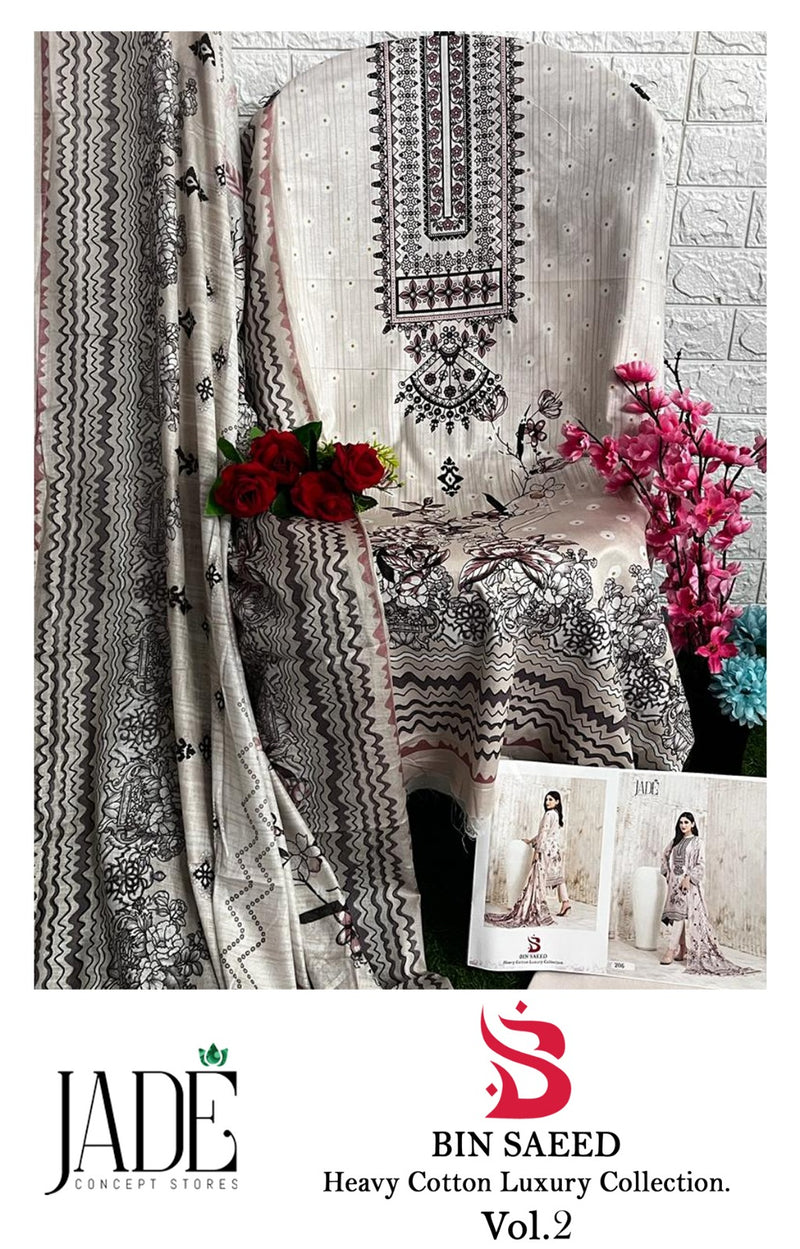 Jade Bin Saeed Heavy Cotton Luxury Collection Vol 2 Printed Salwar Kameez