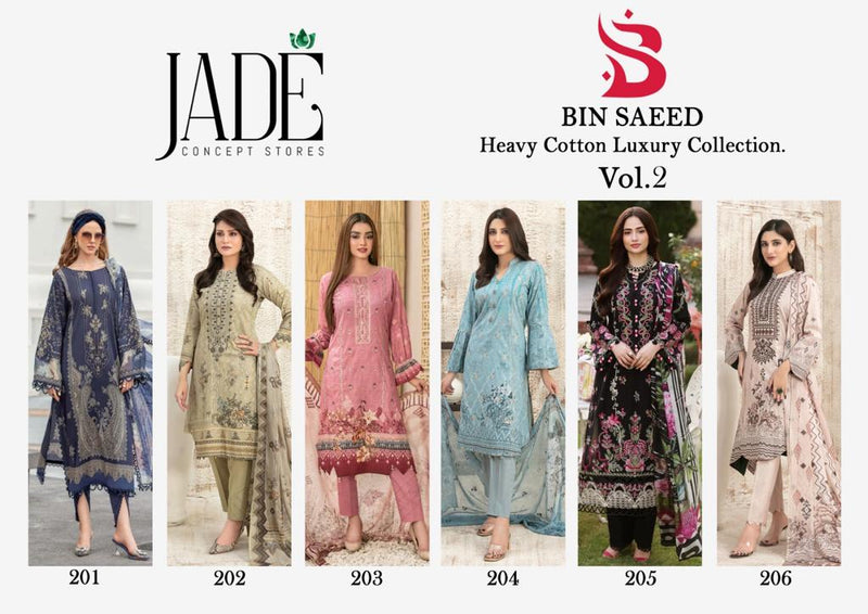 Jade Bin Saeed Heavy Cotton Luxury Collection Vol 2 Printed Salwar Kameez