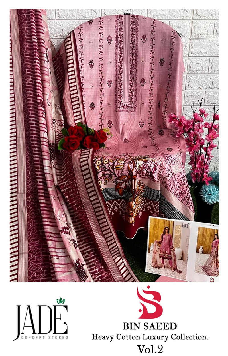 Jade Bin Saeed Heavy Cotton Luxury Collection Vol 2 Printed Salwar Kameez