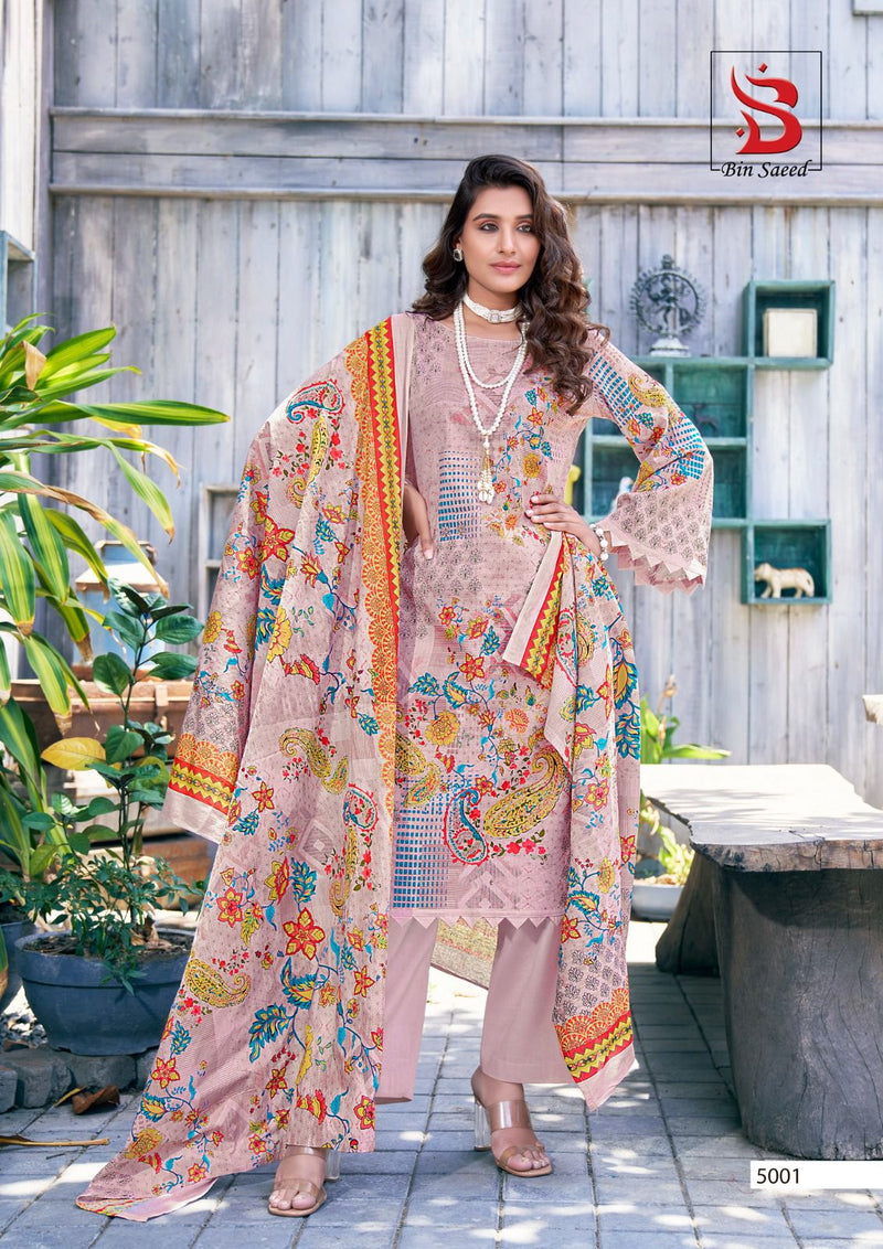 Yashika Trends Bin Saeed Mahnoor Vol 5 Lawn Cotton Karachi Print Suits