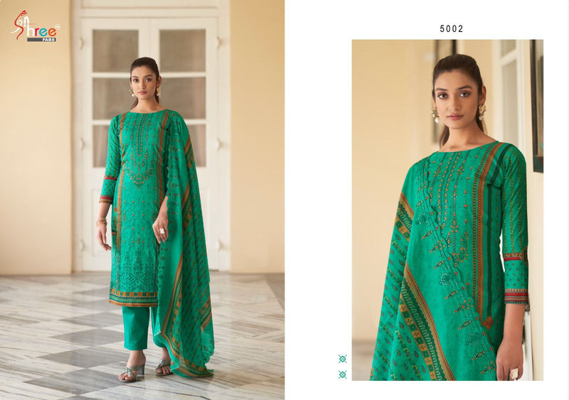 Shree Fab Bin Saeed Vol 5 Lawn Print Exclusive Heavy Self Embroidery Work Fancy Designer Partywear Salwar Suits