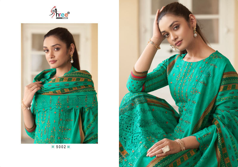 Shree Fab Bin Saeed Vol 5 Lawn Print Exclusive Heavy Self Embroidery Work Fancy Designer Partywear Salwar Suits
