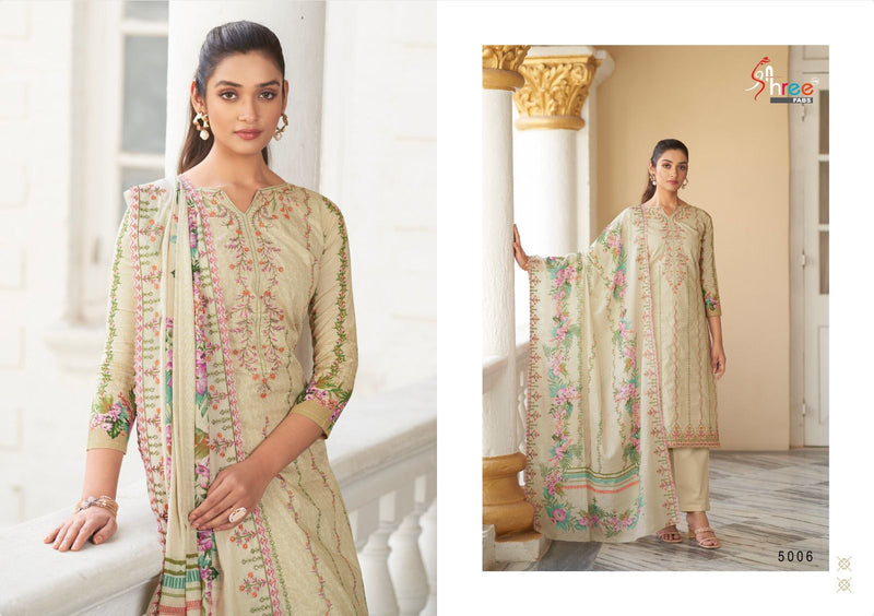 Shree Fab Bin Saeed Vol 5 Lawn Print Exclusive Heavy Self Embroidery Work Fancy Designer Partywear Salwar Suits