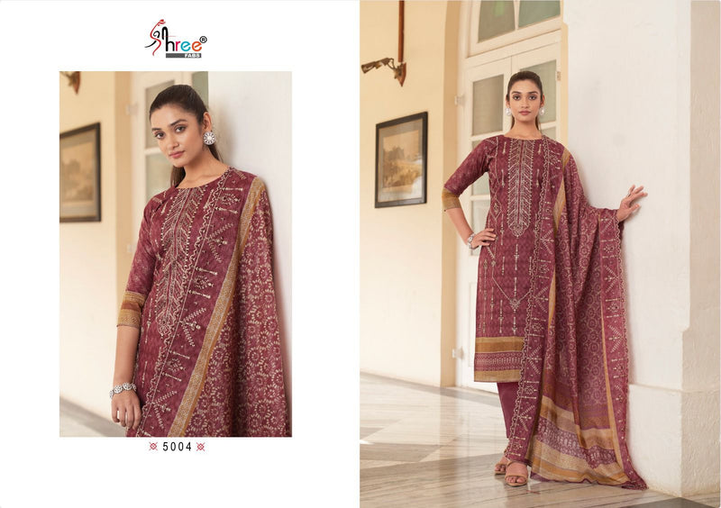 Shree Fab Bin Saeed Vol 5 Lawn Print Exclusive Heavy Self Embroidery Work Fancy Designer Partywear Salwar Suits