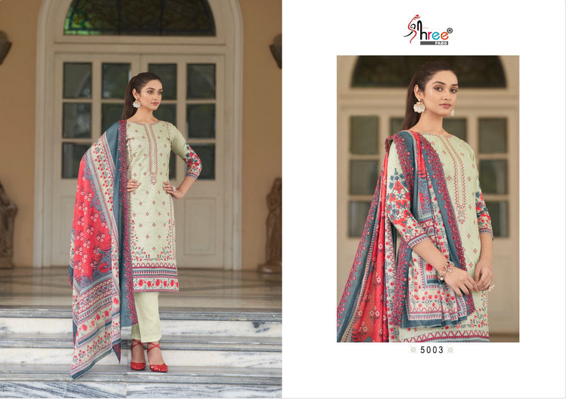 Shree Fab Bin Saeed Vol 5 Lawn Print Exclusive Heavy Self Embroidery Work Fancy Designer Partywear Salwar Suits