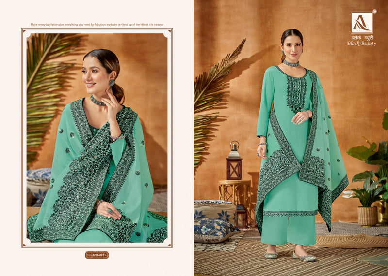Alok Suits Black Beauty Jam Cotton With Fancy Thread Work Designer Suits