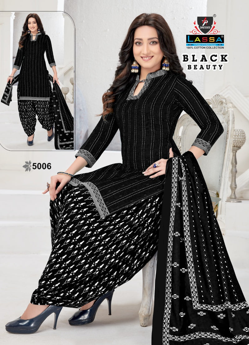 Lassa Black Beauty Vol 5 Cotton Printed Patiyala Salwar Suits