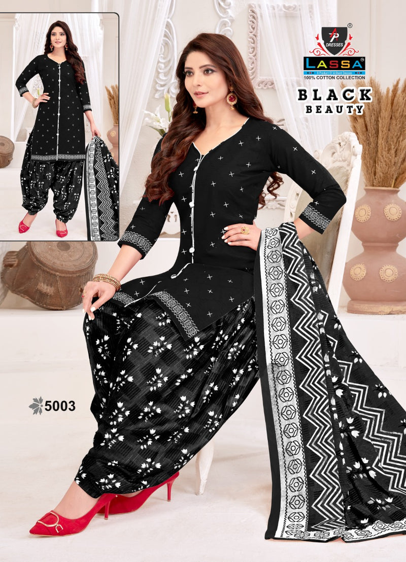 Lassa Black Beauty Vol 5 Cotton Printed Patiyala Salwar Suits
