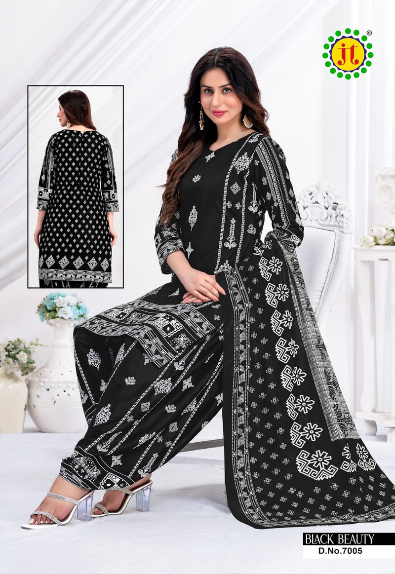 Jt Black Beauty Vol 7 Cotton Printed Patiyala Suits
