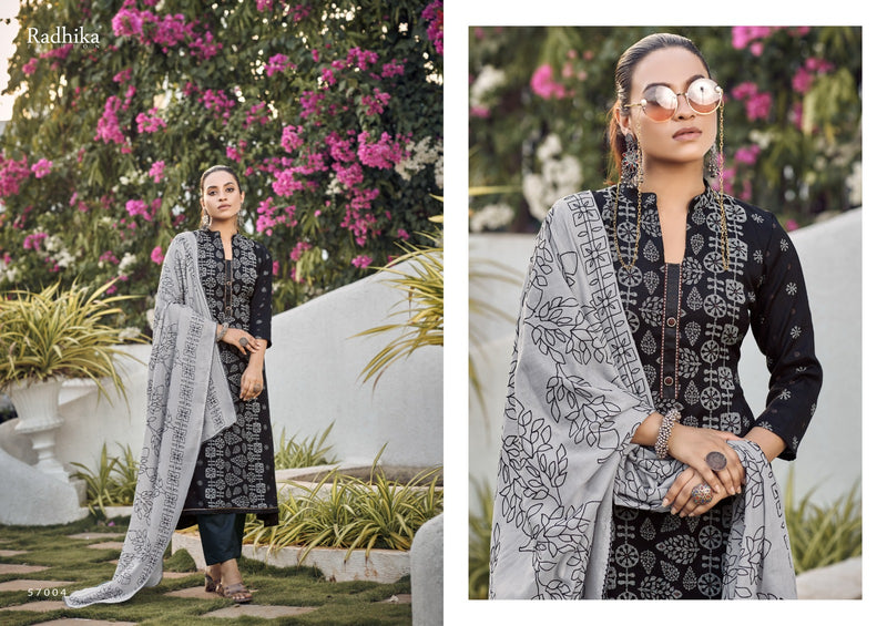 Radhika Fashion Azara Black Berry Vol 3 Cotton Fancy Designer Print Salwar Suits
