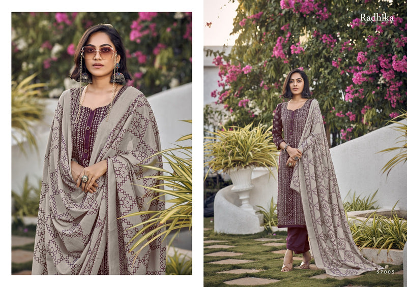 Radhika Fashion Azara Black Berry Vol 3 Cotton Fancy Designer Print Salwar Suits